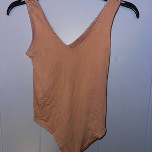 SO Tan Fitted Sleeveless Bodysuit